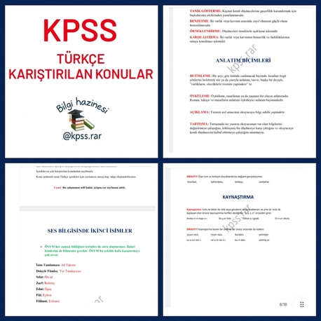 KPSS | Türkçe Hap Bilgiler